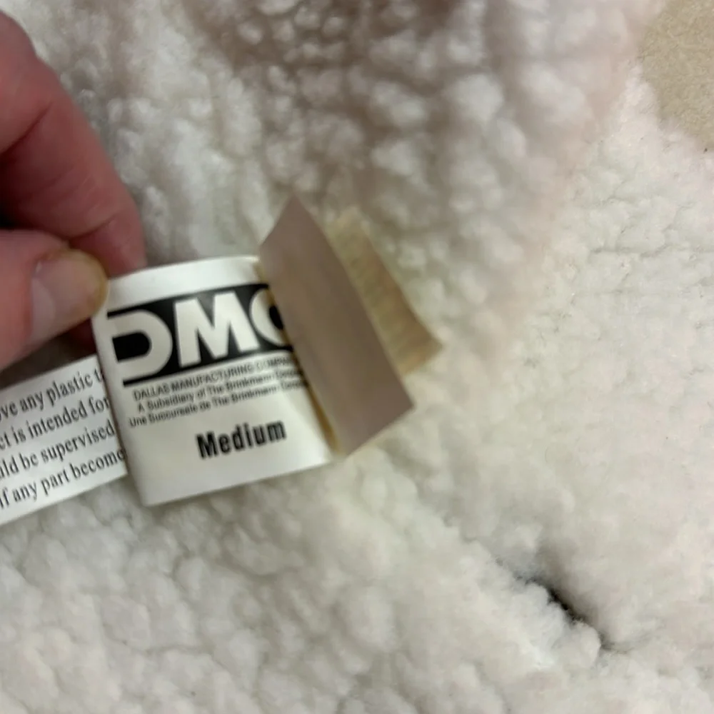 DMC Suede Sherpa Lined Blanket Coat for Dog Medium NWOT